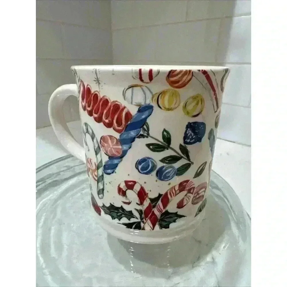 Sur La Table Christmas Coffee Mug Christmas candy Winter Oversize Cup Tea